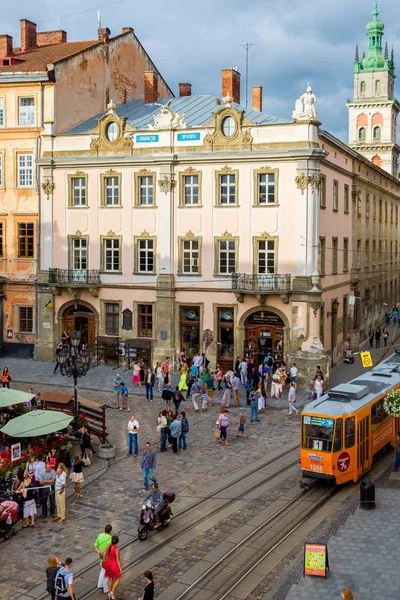 Lviv Ukraine Juli 2014 Marktplatz Historisches Und Touristisches Zentrum Der — Stockfoto