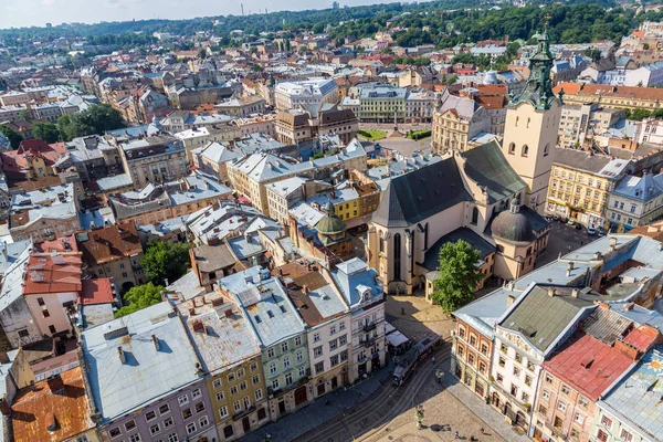 Lviv Ukraine Juillet 2014 Lviv Vue Panoramique Centre Ville Ukraine — Photo