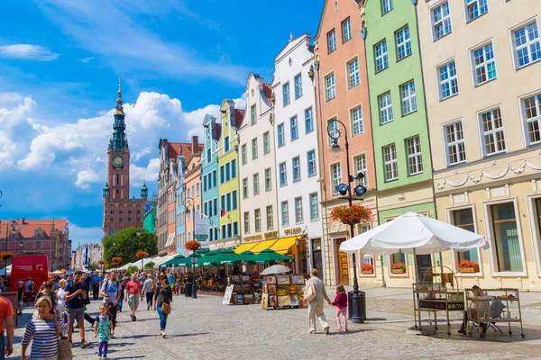 Danzig Polen April 2014 Besucher Der Langen Straße April 2014 — Stockfoto