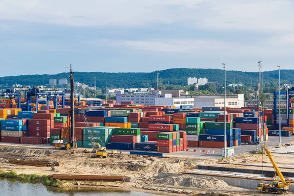 Danzig Polen April 2014 Tiefwasser Containerterminal Danzig Während Der Verladung — Stockfoto