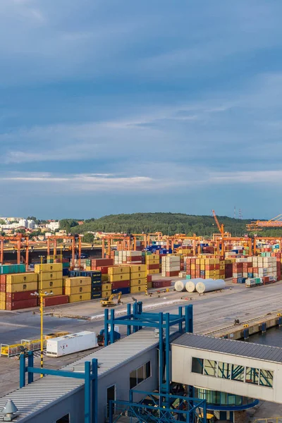 Danzig Polen April 2014 Tiefwasser Containerterminal Danzig Während Der Beladung — Stockfoto