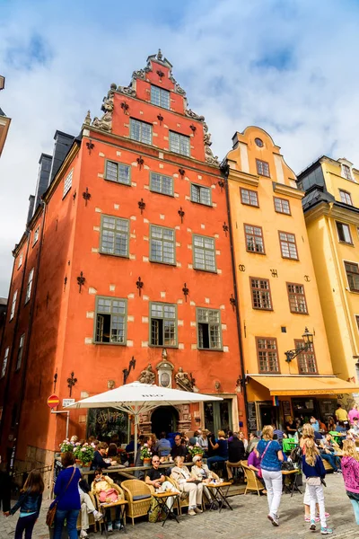 Stockholm Schweden September 2013 Ältester Mittelalterlicher Platz Stockholm Schweden Einem — Stockfoto