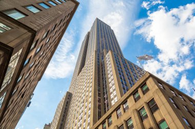 NEW YORK CITY, ABD - 15 Mart 2020: Manhattan, New York 'taki Empire State Building, ABD