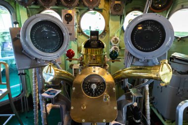 NEW YORK CITY, ABD - 29 Mart 2020: New York Citys Intrepid Sea, New York City, New York, ABD