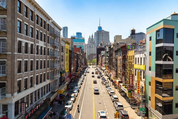 New York City Usa März 2020 Luftaufnahme Von Chinatown New — Stockfoto