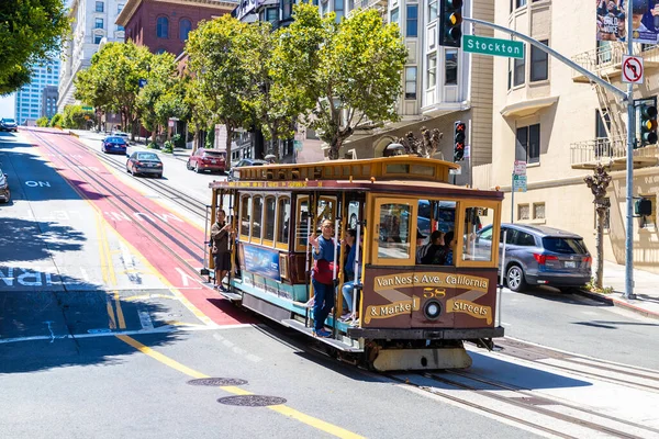 San Francisco Usa Marca 2020 Kolejka Linowa San Francisco Kalifornia — Zdjęcie stockowe