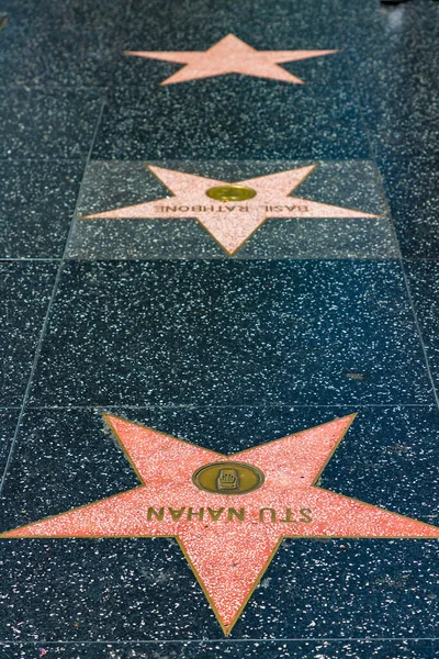 Los Angeles Hollywood Usa Maaliskuu 2020 Tyhjä Tähti Hollywood Walk — kuvapankkivalokuva