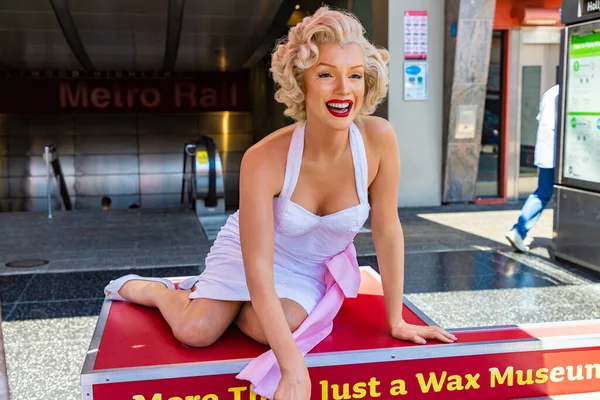 Los Angeles Hollywood Usa Maart 2020 Marilyn Monroe Standbeeld Walk — Stockfoto