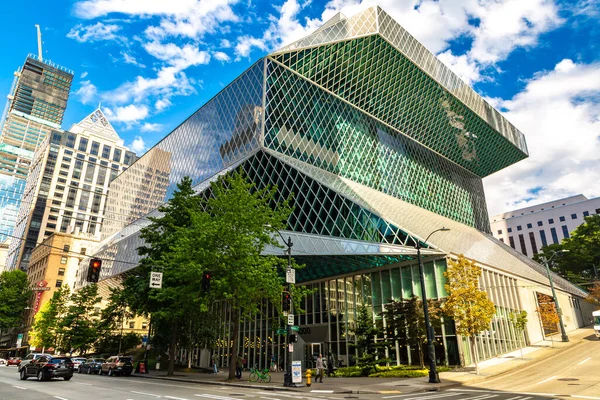 Seattle Estados Unidos Marzo 2020 Seattle Public Library Central Library —  Fotos de Stock