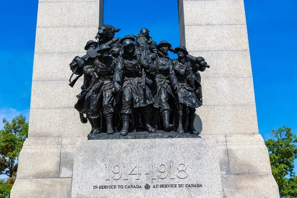 Ottawa Canada Aprilie 2020 Memorialul Național Război Ottawa Într Însorită — Fotografie, imagine de stoc