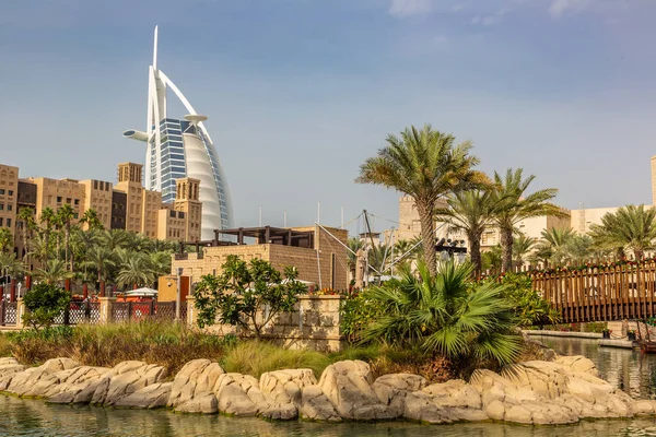 Dubai Emiratos Árabes Unidos Enero 2020 Vista Hotel Burj Arab — Foto de Stock