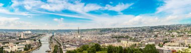Rouen panoramik havadan görünümü içinde bir güzel yaz gün, Fransa