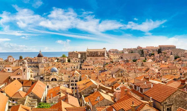 Panorama Van Oude Stad Dubrovnik Een Prachtige Zomerdag Kroatië — Stockfoto