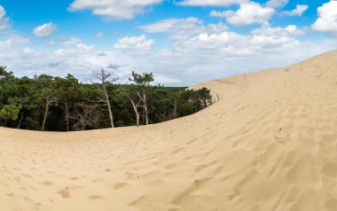 Dune Pilat (Dune du pile) - en yüksek kumul Avrupa, Arcachon Bay, Aquitaine, Fransa, Atlantik Okyanusu