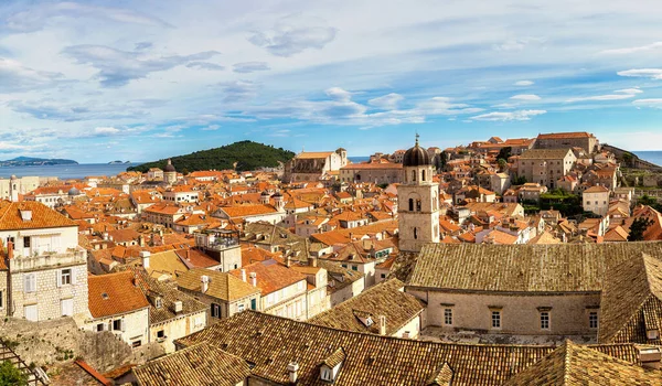 Πανόραμα Της Παλιάς Πόλης Ντουμπρόβνικ Μια Όμορφη Καλοκαιρινή Μέρα Κροατία — Φωτογραφία Αρχείου
