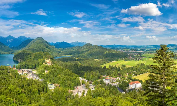 Castillo Hohenschwangau Alpes Fussen Baviera Alemania Hermoso Día Verano — Foto de Stock