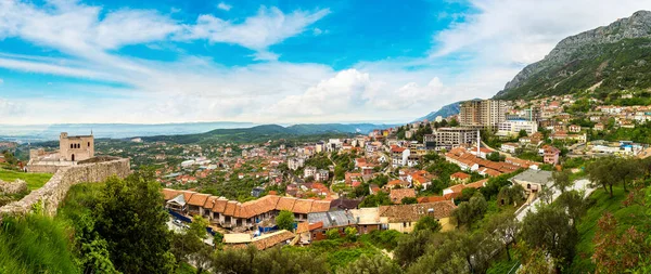 Vista Panorámica Desde Castillo Kruja Hermoso Día Verano Albania —  Fotos de Stock