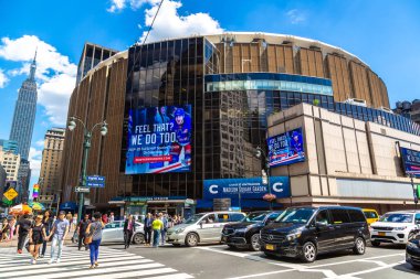 NEW YORK CITY, ABD - 15 Mart 2020: Madison Square Garden, New York, ABD
