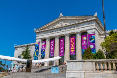 Chicago, Illinois, ABD - 29 Mart 2020: Shedd Akvaryum Binası