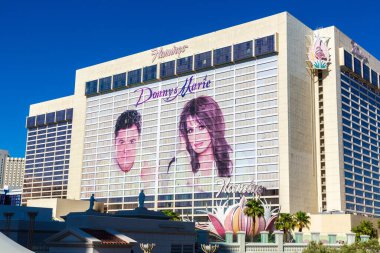 LAS VEGAS, ABD - 29 Mart 2020: Las Vegas, Nevada, ABD 'deki Flamingo Otel ve Kumarhanesi