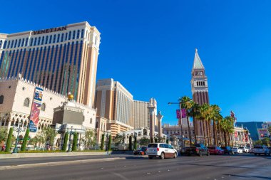 LAS VEGAS, ABD - 29 Mart 2020: Las Vegas, Nevada, ABD 'deki Venedik Otel ve Kumarhanesi