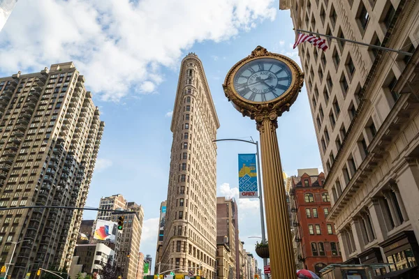 New York City Usa March 2020 5Th Avenue Clock Flatiron — 스톡 사진