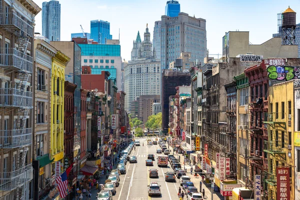 New York City Usa März 2020 Luftaufnahme Von Chinatown New — Stockfoto