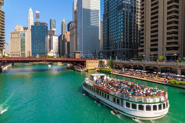 Chicago Estados Unidos Marzo 2020 Crucero Turístico Por Río Chicago — Foto de Stock