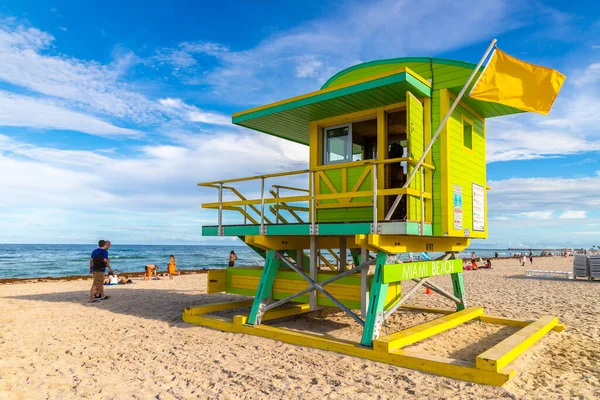 Miami Beach Usa March 2020 Ναυαγοσώστης Στη Νότια Ακτή Του — Φωτογραφία Αρχείου