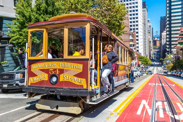 San Francisco Usa März 2020 Die Seilbahn San Francisco Kalifornien — Stockfoto