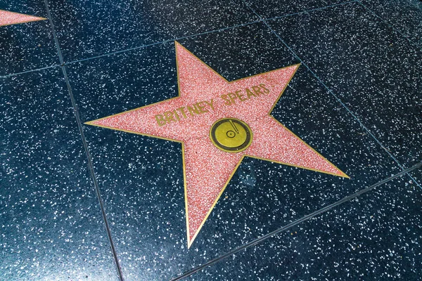 Los Angeles Hollywood Eua Março 2020 Britney Spears Estrela Calçada — Fotografia de Stock