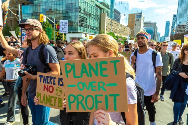 Toronto Canada September 2019 Global Strike Climate March Climate Justice — Stockfoto