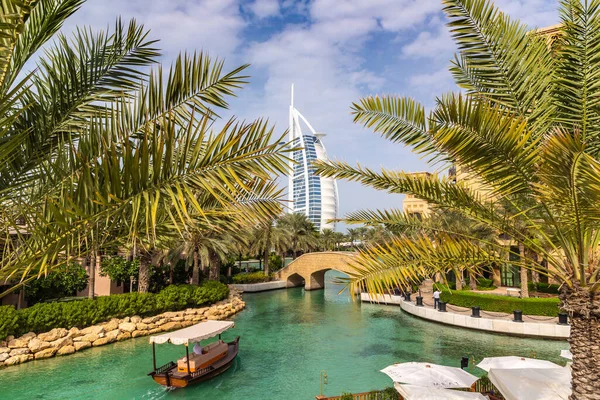 Dubai Zjednoczone Emiraty Arabskie Styczeń 2020 Widok Burj Arabski Hotel — Zdjęcie stockowe