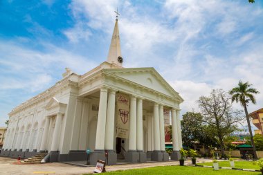 PenANG, MALAYSIA - 22 Şubat 2020: Penang Adası, Malezya 'daki Georgetown' daki St. George 's Anglikan Kilisesi