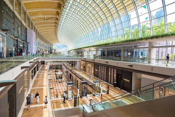 Singapore Singapore Febbraio 2020 Interno Negozi Boutique Shoppes Marina Bay — Foto Stock