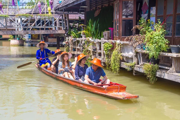 Pattaya Tailandia Marzo 2020 Mercado Flotante Pattaya Tailandia Día Verano — Foto de Stock