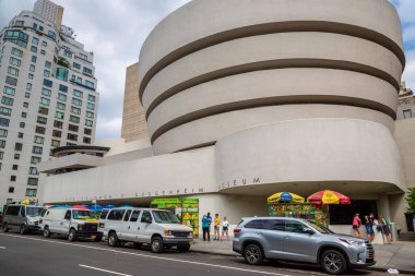 New York Şehri, ABD - 15 Mart 2020: Solomon R. Guggenheim Müzesi, New York, ABD