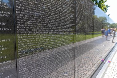 WASHINGTON DC, ABD - 29 Mart 2020: Washington DC 'de Vietnam Gazileri Anıtı, ABD