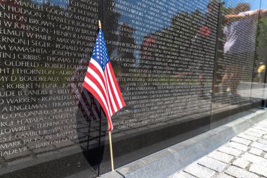 WASHINGTON DC, ABD - 29 Mart 2020: Washington DC 'de Vietnam Gazileri Anıtı, ABD
