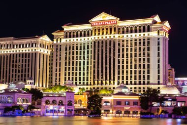 LAS VEGAS, ABD - 29 Mart 2020: Caesars Palace Las Vegas Hotel & Casino Las Vegas, Nevada, ABD