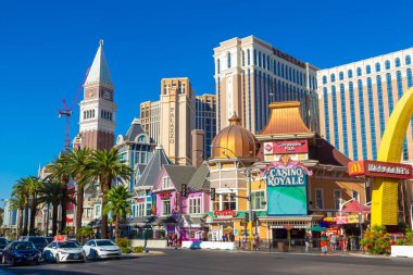 LAS VEGAS, ABD - 29 Mart 2020: Las Vegas, Nevada, ABD 'deki Venedik Otel ve Kumarhanesi