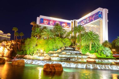 LAS VEGAS, ABD - 29 Mart 2020: Las Vegas 'taki Mirage Otel ve Kumarhanesi