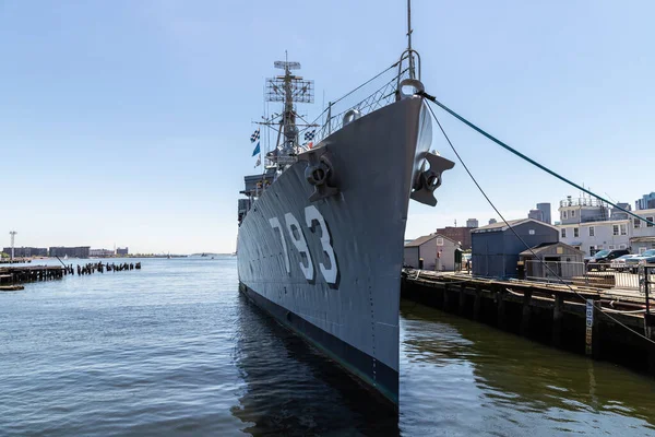 Boston Сша March 2020 Корабель Есмінців Uss Cassin Young Бостоні — стокове фото