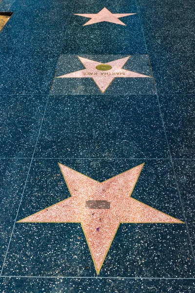 Los Angeles Hollywood Maart 2020 Lege Ster Hollywood Walk Fame — Stockfoto