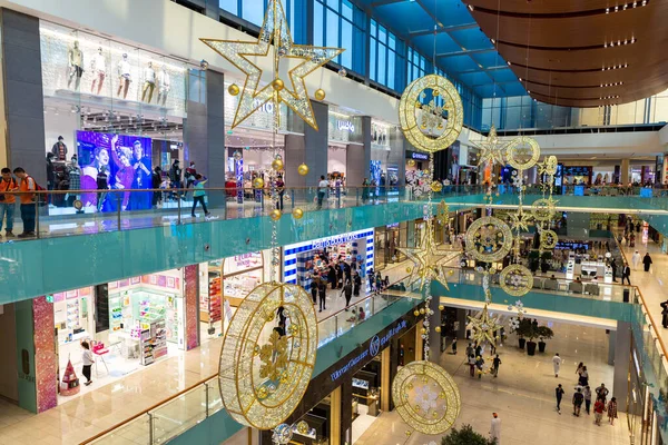 Dubai Förenade Arabemiraten December 2019 Dubai Mall Dekorerad För Jul — Stockfoto