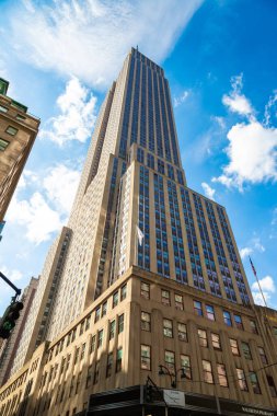 NEW YORK CITY, ABD - 15 Mart 2020: Manhattan, New York 'taki Empire State Building, ABD
