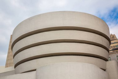New York Şehri, ABD - 15 Mart 2020: Solomon R. Guggenheim Müzesi, New York, ABD
