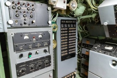 NEW YORK CITY, ABD - 29 Mart 2020: Denizaltı USS Growler New York City Intrepid Sea, Air Space Museum Complex, New York, ABD