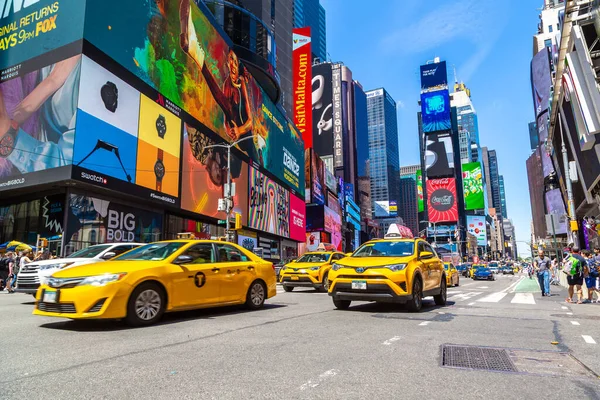 New York City Usa März 2020 Gelbes Taxi Auf Dem — Stockfoto