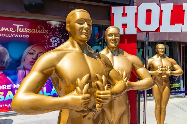 Los Angeles Hollywood Usa Marca 2020 Statuetki Oscara Walk Fame — Zdjęcie stockowe